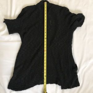 One button full length sweater